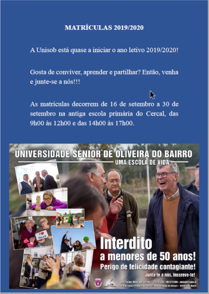 UNISOB - Matrículas 2019/2020