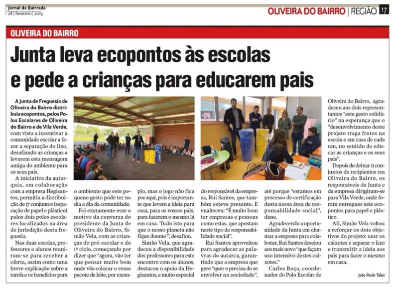 ENTREGA DE ECOPONTOS NOS POLOS ESCOLARES