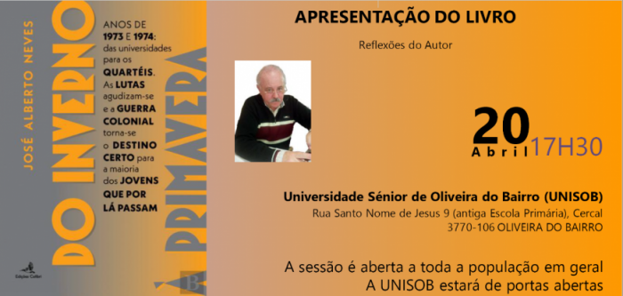 Lançamento da obra "Do Inverno à Primavera" do autor José Alberto Neves, aqui na nossa freguesia!