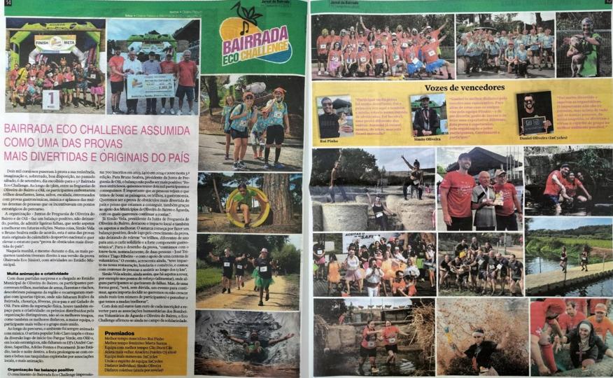 Notícia do Jornal da Bairrada sobre o evento "Bairrada Eco Challenge" Notícia do Jornal da Bairrada sobre o evento "Bairrada Eco Challenge"